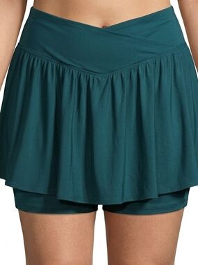 torrid Active Teal Green Skirt with Bike Shorts Size 3 (22/24)